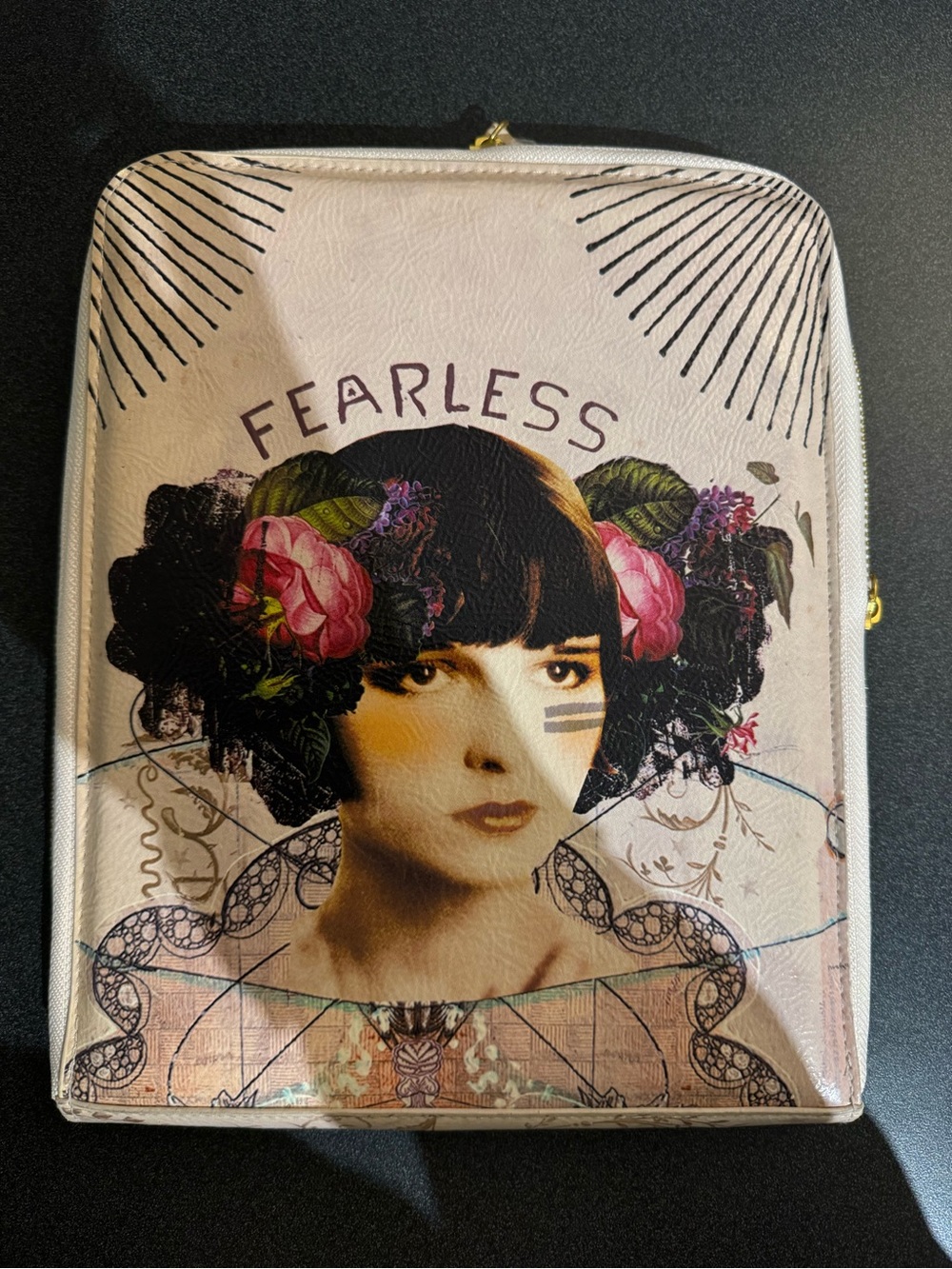 Papayaarts 'Fearless' Floral Portrait Tablet Case in Pink, Black, Green